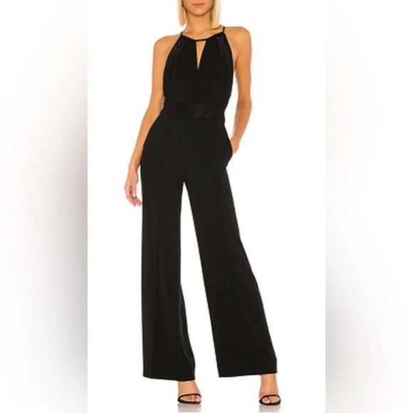 Diane Von Furstenberg Pants - NWT- Black Diane Von Furstenberg Ireland wide-leg jumpsuit in black- size 4